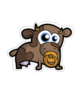 Vaca bebe marrón -Decoravinilos-