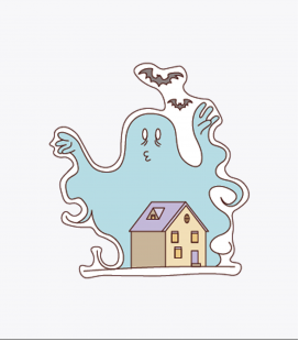 Ghost house - Decoravinilos