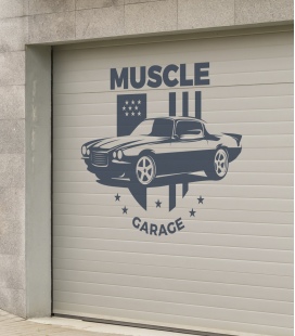 Pegatina vinilo, Vintage Muscle Garage