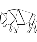 Bisonte Geométrico - Decoravinilos
